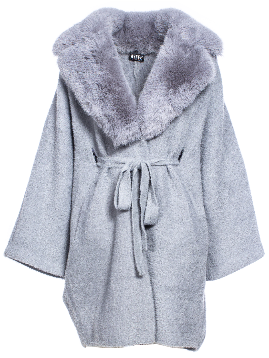 MANTELLA COLLO PELLICCIA,3 TG,100%NY,MADE IN PRC  - GREY